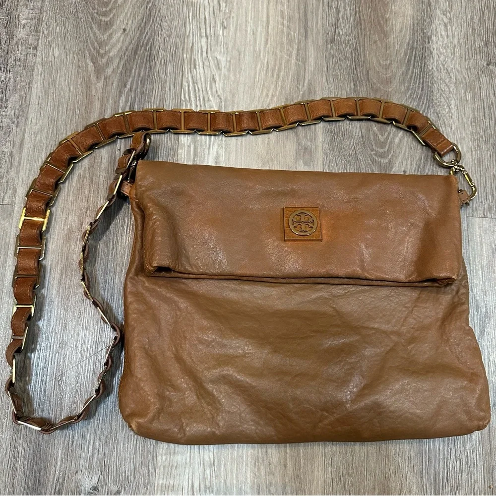 TORY BURCH Purse Bag Louisa Leather Messenger Crossbody - Picture 1 of 9